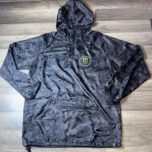 Monster Energy Jacket Mens Small One Industries Motocross Windbreaker 1/4 Zip